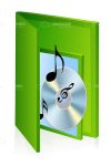 Musical Notes and CD’s in a Green Case